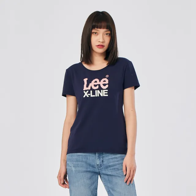 【Lee】出清品-女裝 短袖T恤 / 系列大LOGO 共2色 標準版型(LL220028ANJ / LL220028K14)