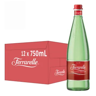 【VIP-Ferrarelle法拉蕊】氣泡天然礦泉水玻璃瓶裝750mlx12入/箱