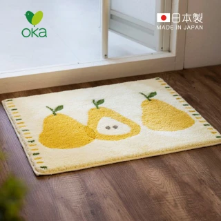 【日本OKA】原廠正品 日製乾度良好銀離子抗菌防臭吸水速乾防滑浴室地墊-48x60cm(Ag+ 抑菌 除臭 抑味)