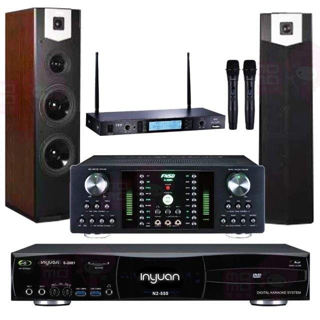 【音圓】S-2001 N2-550+FNSD A-300N+TR-5600+SUGAR SK-600V(點歌機4TB+擴大機+無線麥克風+喇叭)