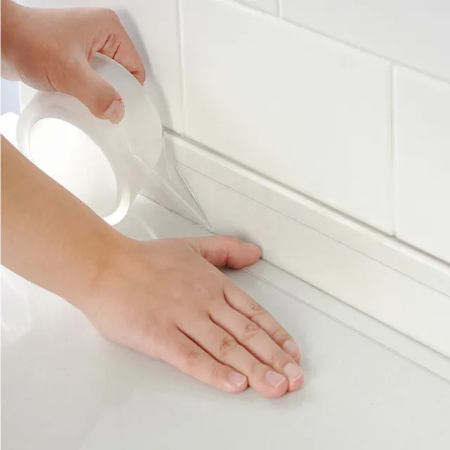 廚房衛浴防水防汙透明防水防霉自黏保護貼5公分三公尺