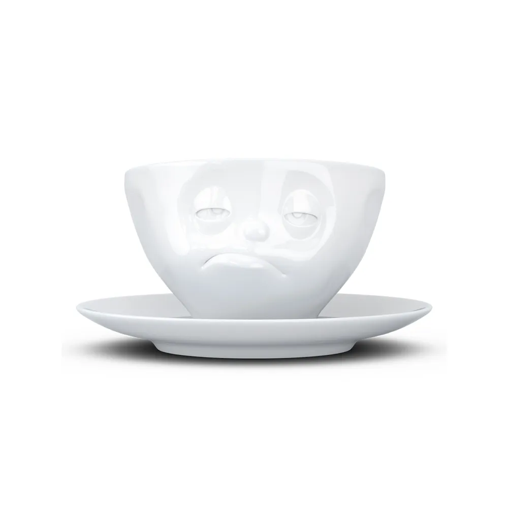 【FIFTYEIGHT】德國Tassen笑臉咖啡杯含碟-瞌睡-200ml(獨樹一幟的德國瓷器)