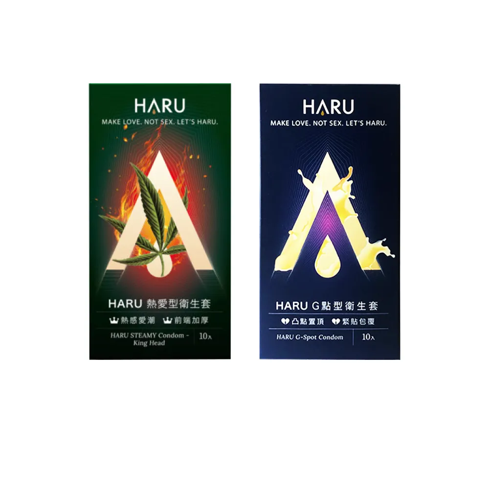 【Haru含春】熱愛持久組合保險套10入*2盒(共20入 前端加厚型+G點型)