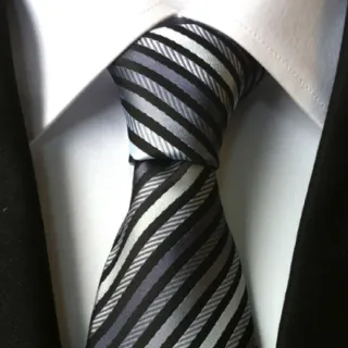 【THE GENTRY 紳】經典紳士商務休閒男性領帶-盒裝-送禮、禮物(-灰色斜紋款)