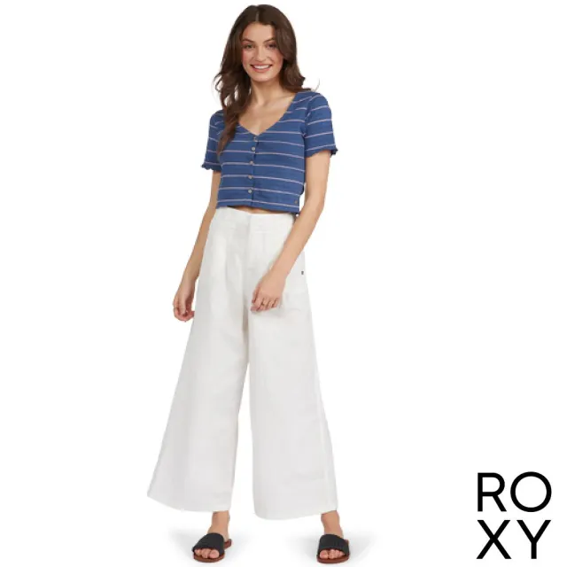 【ROXY】女款 女裝 短袖上衣 UNCOMPLICATED MIND STRIPE(海軍藍)