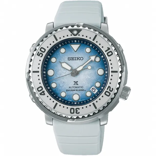 【SEIKO 精工】Prospex 愛海洋錶款 SAVE THE OCEAN 機械錶 鮪魚罐頭(SRPH77K1 深藍 企鵝漫步)