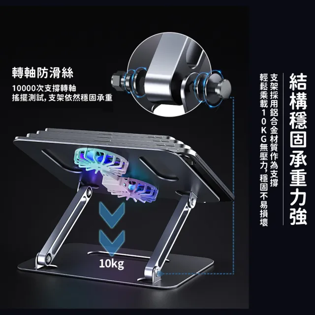 【散熱大王】雙風扇筆電散熱支架 筆記型電腦散熱架(散熱器 筆電架 平板架 電腦架 筆電支架 散熱風扇)