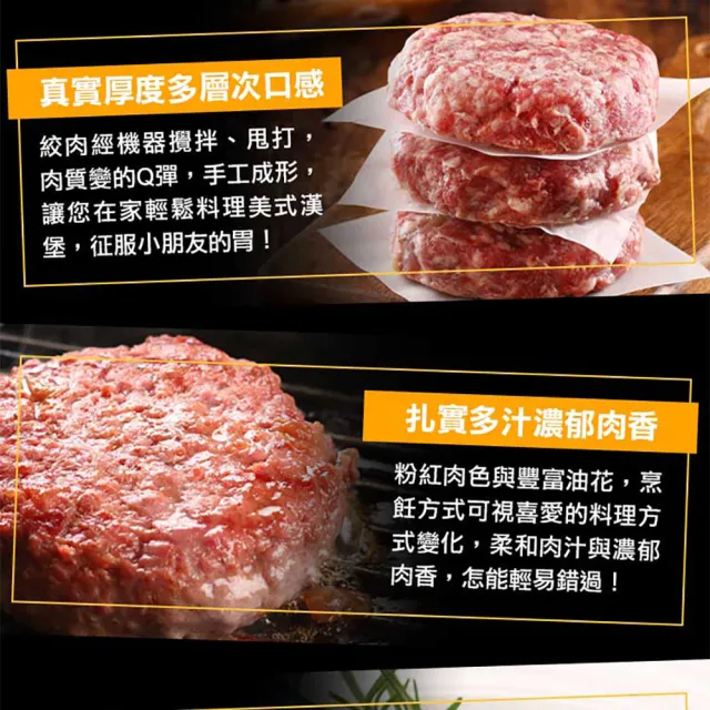 【愛上吃肉】任選999免運 頂級和牛漢堡排1盒(200g±10%/盒)