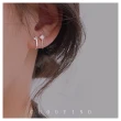 【HaNA 梨花】韓國耳骨用無耳洞可．雙層簡約鑽條耳環耳骨夾