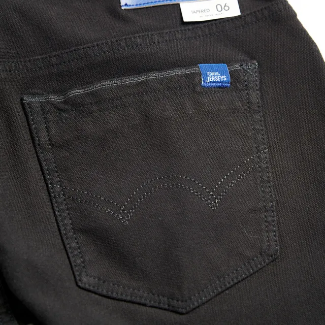 【EDWIN】男裝 JERSEY迦績EJ6透氣錐型褲(黑色)
