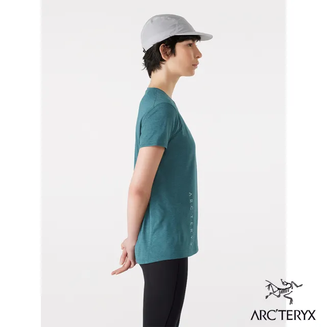 【Arcteryx 始祖鳥官方直營】女 Taema 快乾 短袖 圓領衫(生命雜藍)