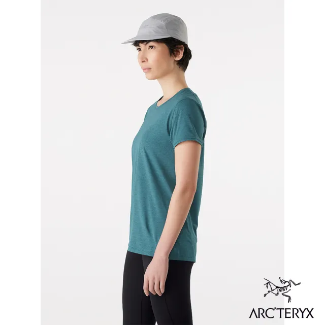 【Arcteryx 始祖鳥官方直營】女 Taema 快乾 短袖 圓領衫(生命雜藍)