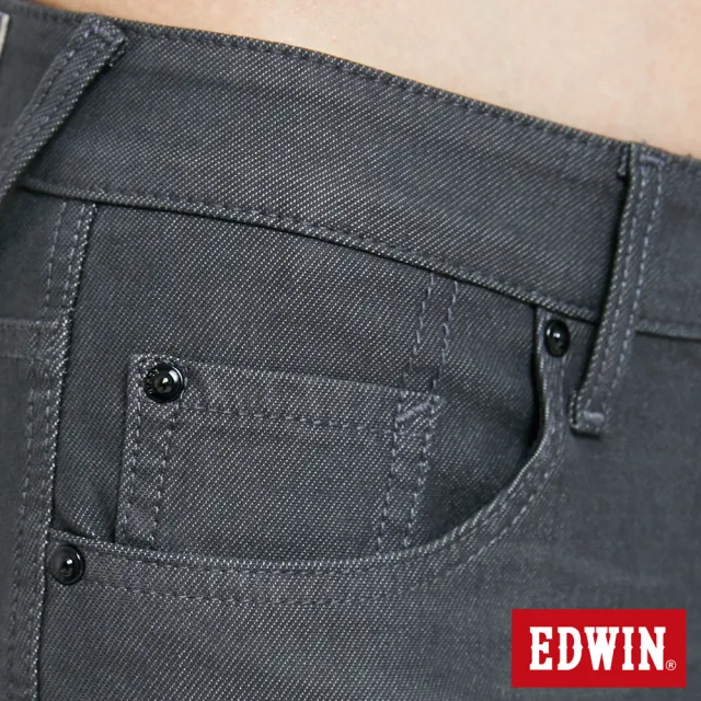 【EDWIN】男裝 大尺碼-JERSEYS迦績EJ2 EG窄直筒色褲(暗灰色)