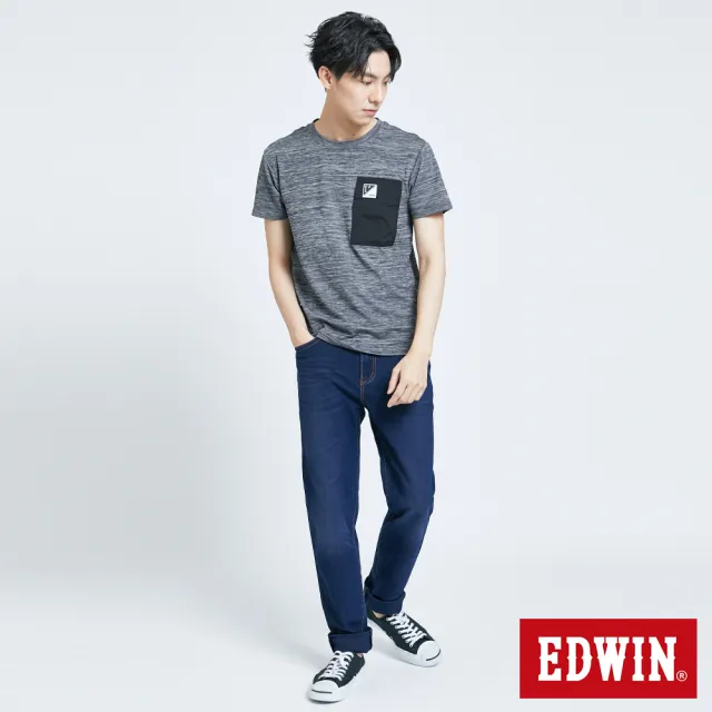 【EDWIN】男裝 JERSEYS迦績EJ7透氣錐形AB牛仔褲(酵洗藍)