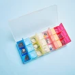 【寶盒百貨】日本製 彩色可攜帶式週藥盒 DIY小物收納盒(可拆用 首飾珠寶盒 飾品收納 隨身盒 分類收納)