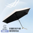 【Osun】六折扁型口袋折疊純色防曬迷你防紫外線晴雨傘陽傘(顏色任選/CE453)