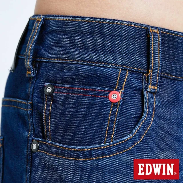 【EDWIN】男裝 JERSEYS迦績EJ7 透氣中腰錐型伸縮AB牛仔褲(原藍磨)