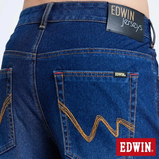 【EDWIN】男裝 JERSEYS迦績EJ7 透氣中腰錐型伸縮AB牛仔褲(原藍磨)