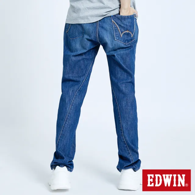 【EDWIN】男裝 E-FUNCTION復刻窄直筒牛仔褲(中古藍)