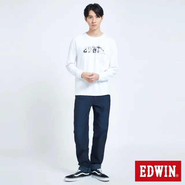 【EDWIN】男裝 JERSEYS迦績EJ7 保暖中腰錐形牛仔褲(原藍磨)