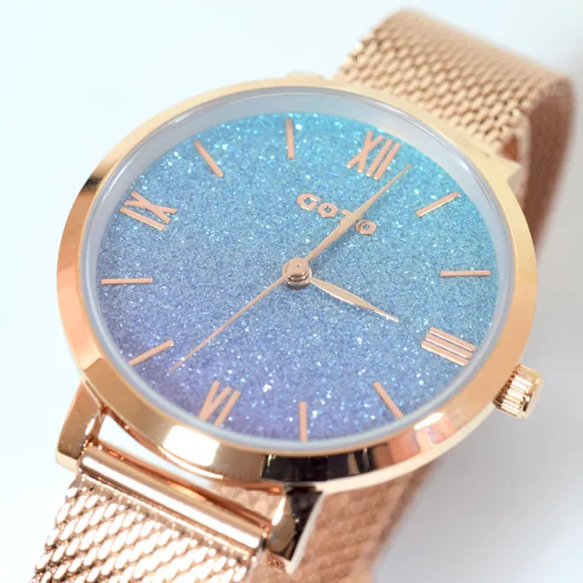 【GOTO】Memorable 永恆片刻系列精品手錶-IP玫x暮光藍(GM1054L-44-L41)
