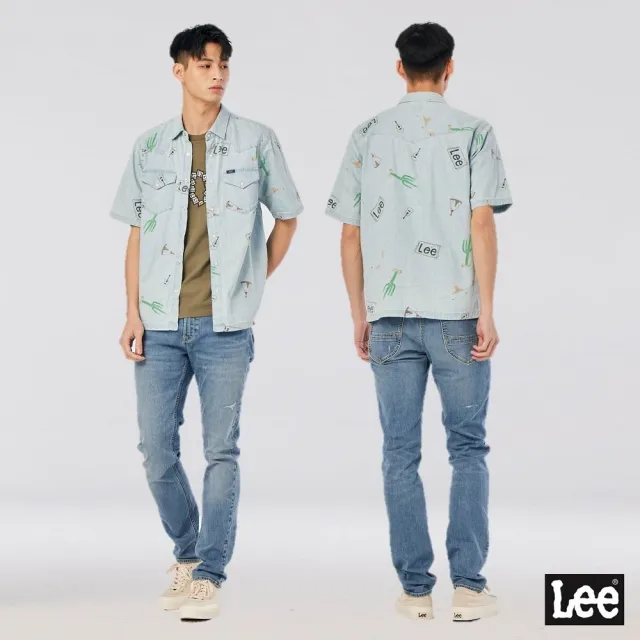 【Lee】出清品-男裝 牛仔褲 / 涼感 705 中腰標準小直筒 淺藍洗水 / 101+  系列(LL220079449)