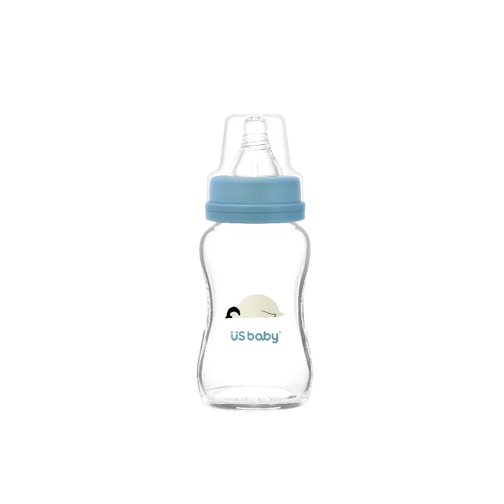 【US BABY 優生】真母感愛地球玻璃奶瓶(一般口徑120ml)