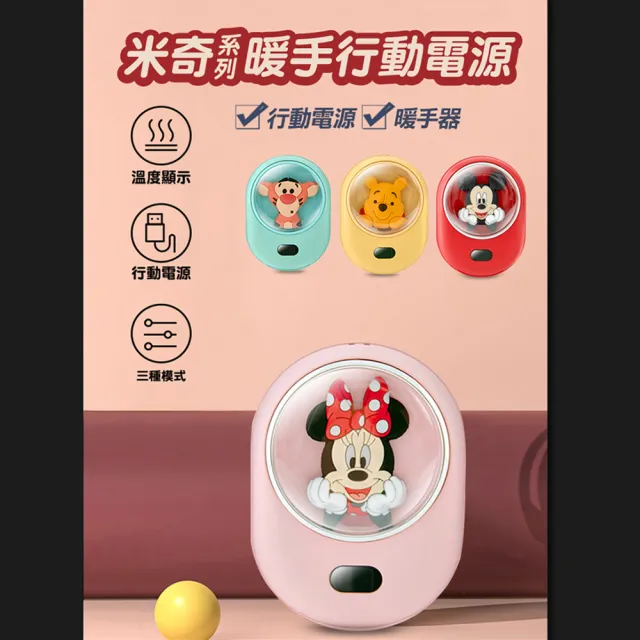 【Disney 迪士尼】米妮系列暖手行動電源(MN-CD2201)