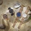 【GOTO】Nostalgia懷舊系列- 貝殼窗花精品手錶-IP玫x藍(GM2099L-44-D41)