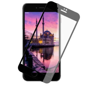 IPhone SE 2/SE 3 4.7吋 全滿版覆蓋鋼化膜9H黑邊透明玻璃保護貼玻璃貼(IPHONESE3保護貼)