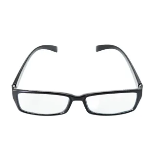 【Z-POLS】造型方黑框設計超修飾臉型 質感流行抗紫外線UV400平光眼鏡(MIT台灣製造舒適好戴)