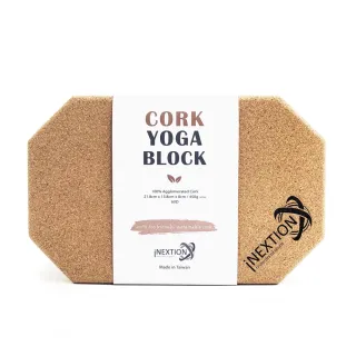 【INEXTION】Cork Yoga Block 羽量級八角軟木磚 60D(軟木瑜珈磚1入)