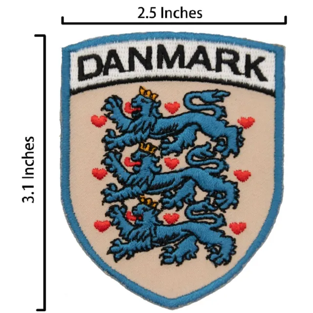 【A-ONE 匯旺】地標背膠刺繡貼 丹麥 Danmark獅子地標 DIY補丁 熨斗布標燙貼(No.097)