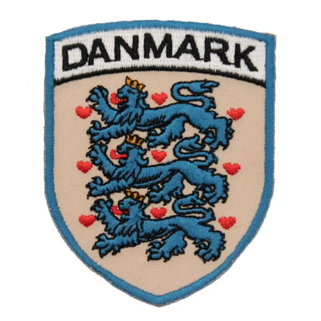 【A-ONE 匯旺】地標背膠刺繡貼 丹麥 Danmark獅子地標 DIY補丁 熨斗布標燙貼(No.097)