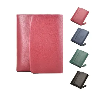 【SPRING】 頭層羊皮多卡多功能中款短款皮夾錢包-多色(柔軟羊皮皮夾)