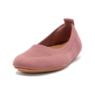 【FitFlop】ALLEGRO e01 MULTI-KNIT BALLET PUMPS 經典芭蕾舞鞋/娃娃鞋-女(玫瑰色)