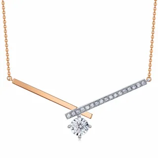 【點睛品】Daily Luxe 19分 交織璀璨 18K金鑽石項鍊