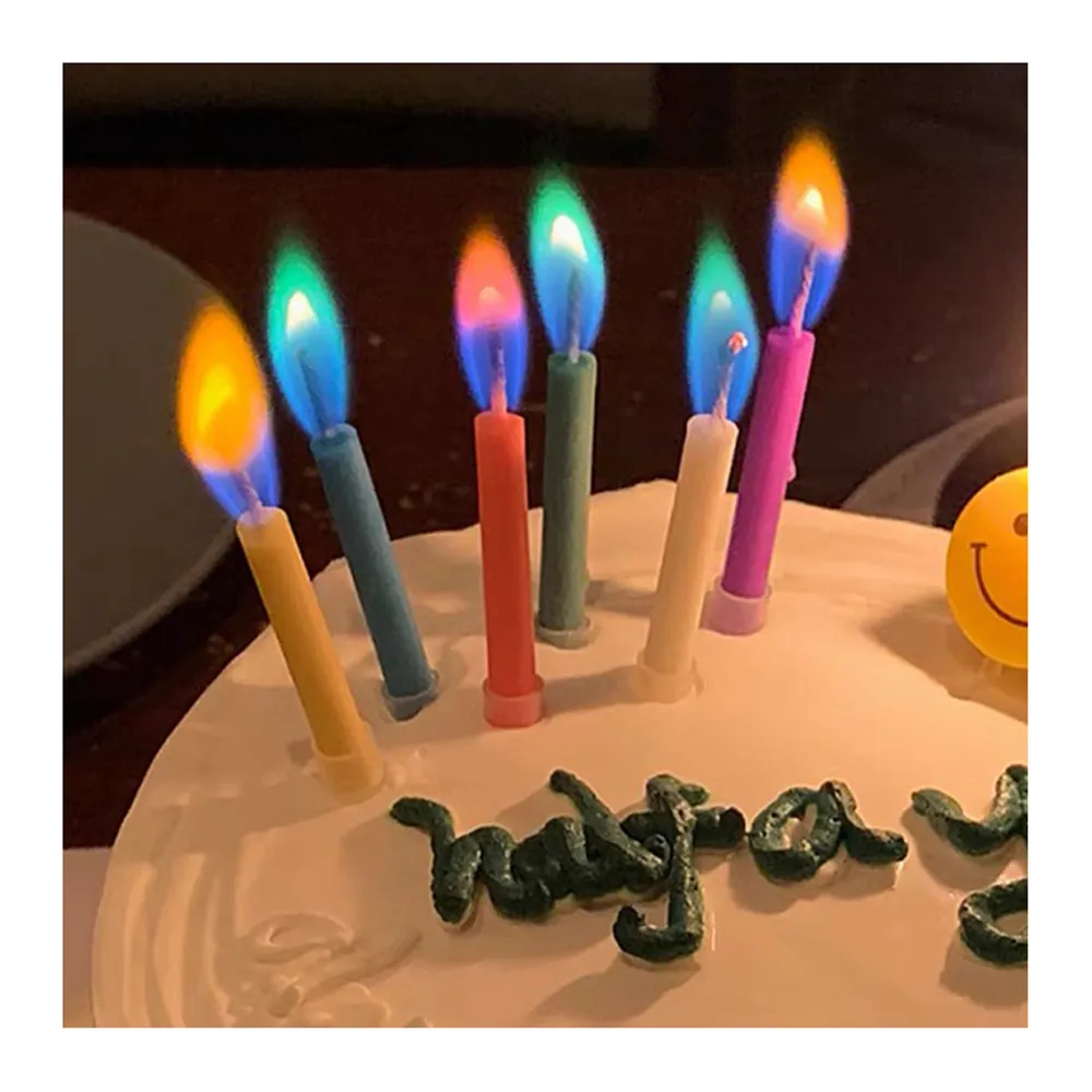 絢麗彩色火焰蛋糕蠟燭1組12支(生日派對求婚告白週年紀念氣球布置生日蠟燭) - momo購物網- 好評推薦-2026年1月