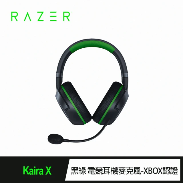 【Razer 雷蛇】Kaira X 黑綠 電競耳機麥克風-XBOX認證(RZ04-03970100-R3M1)