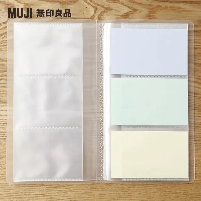 【MUJI 無印良品】聚丙烯票卡夾/側入式收納.3段.60個口袋