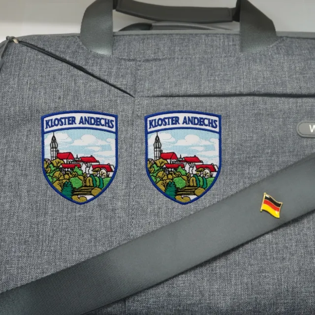【A-ONE 匯旺】帽子貼花刺繡徽章 德國 安德希斯修道院地標 熨燙臂章 衣服褲子補丁 衣服 DI(No.124)