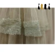 【illi】浪漫蕾絲網紗鑽飾造型長裙 有內裡腰彈性鬆緊帶