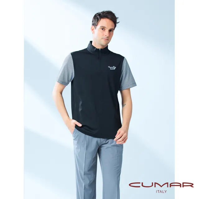 【CUMAR】男裝短袖立領拉鏈POLO衫(多款任選)