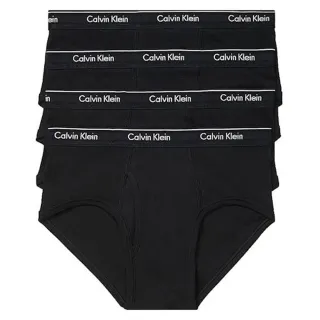 【Calvin Klein 凱文克萊】2022男時尚黑色三角內著4件組-網(預購)
