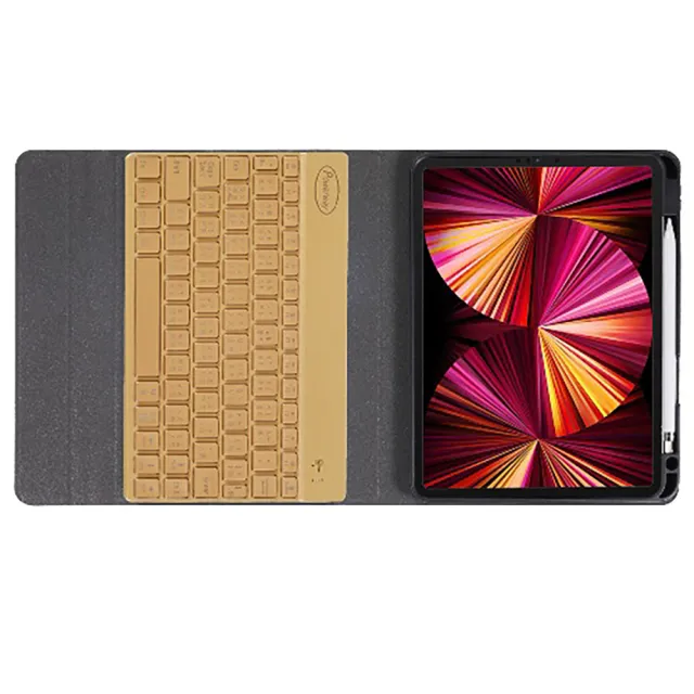 Powerway For iPad 11吋平板專用上座型鋁合金藍牙鍵盤皮套組(四代/三代/二代/一代)