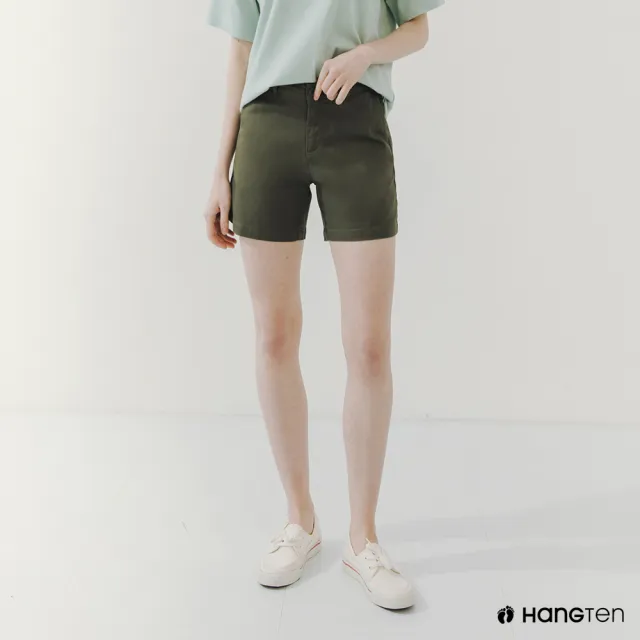 【Hang Ten】女裝-REGULAR FIT經典短褲(綠)