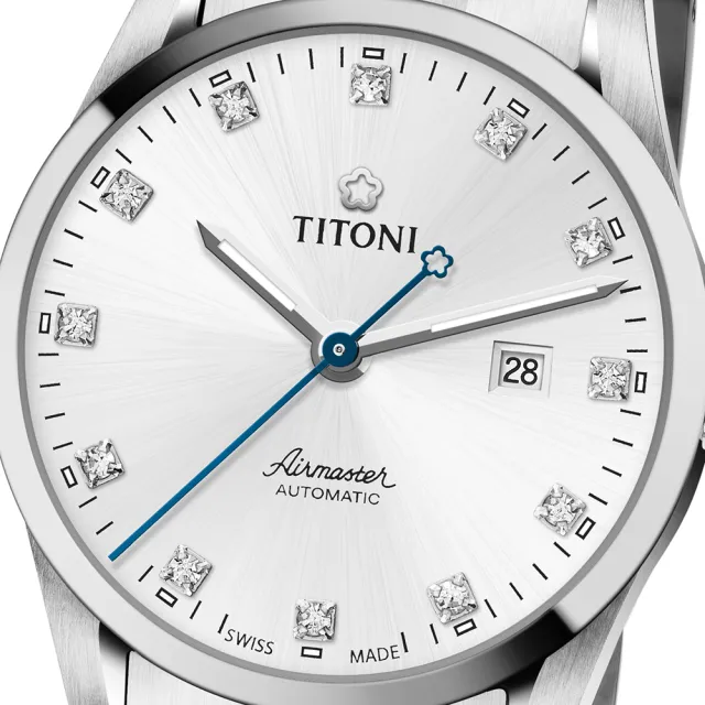 【TITONI 梅花錶】Airmaster 空中霸王系列-銀色錶盤不鏽鋼錶帶/29mm(23743 S-581)