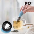 【PO:】咖啡泡茶兩件組(咖啡玻璃杯240ml-天使藍/試管茶格-藍)