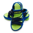 【LOTTO】中童 戶外運動織帶氣墊涼鞋 時尚童趣系列(藍螢綠 3206)