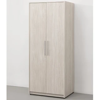 【直人木業】LEO北歐風80公分雙掛衣櫃
